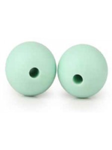 Silicone Bead Round 15mm 10pcs MintGreen