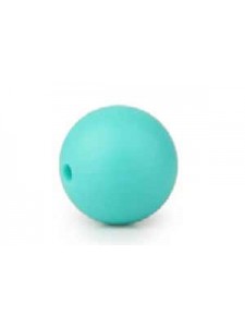 Silicone Bead Round 15mm 10pcs Turquoise