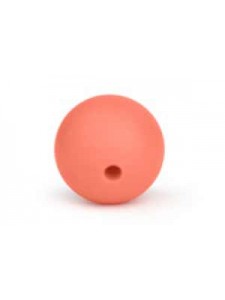 Silicone Bead Round 15mm 10pcs Salmon