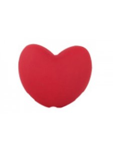 Silicone Heart 20x17x13mm 10pcs Scarlet