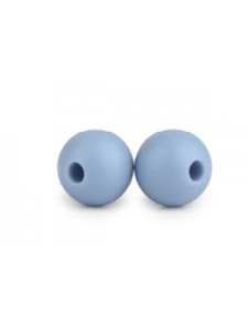 Silicone Bead RD 12mm 20pcs Powder Blue