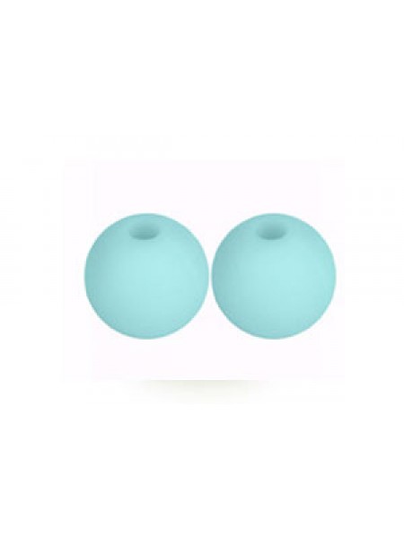 Silicone Bead Round 12mm 20pcs BlueGreen