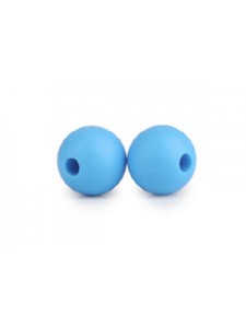 Silicone Bead Round 12mm 20pcs Skyblue