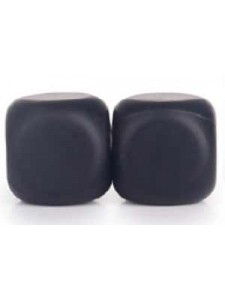 Silicone Dice Bead 16mm 10pcs Smokey Blk