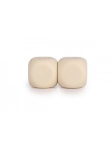 Silicone Dice Bead 16mm 10pcs Navajo Whi