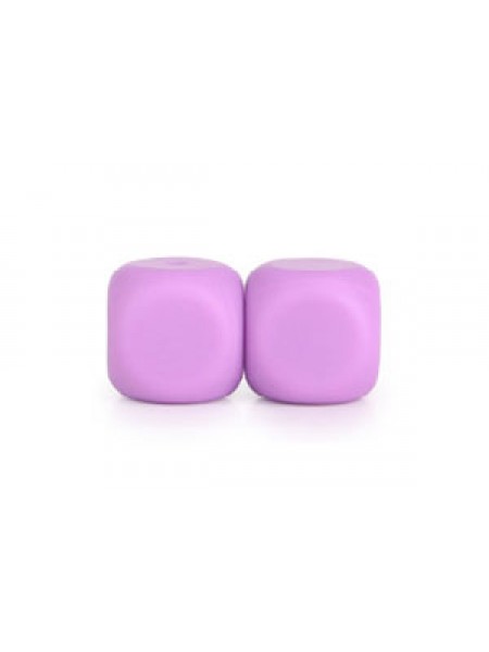 Silicone Dice Bead 16mm 10pcs Med Purple