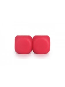 Silicone Dice Bead 16mm 10pcs Scarlet