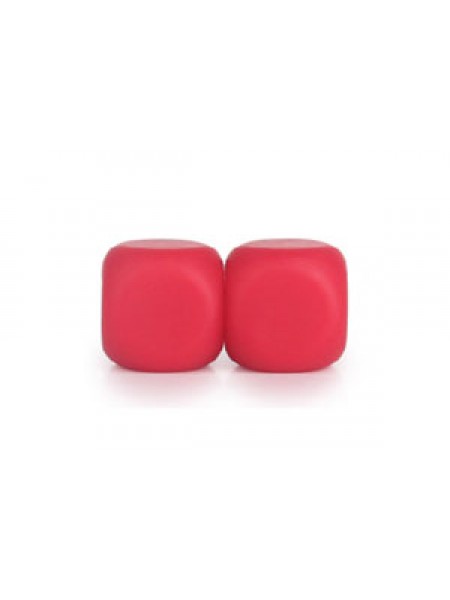 Silicone Dice Bead 16mm 10pcs Scarlet