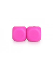 Silicone Dice Bead 16mm 10pcs Violet Red