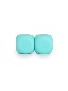 Silicone Dice Bead 16mm 10pcs Turquoise