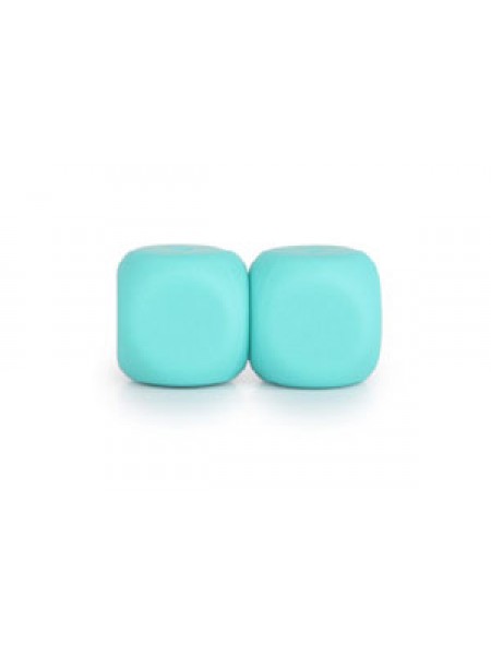 Silicone Dice Bead 16mm 10pcs Turquoise