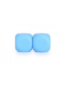 Silicone Dice Bead 16mm 10pcs Skyblue