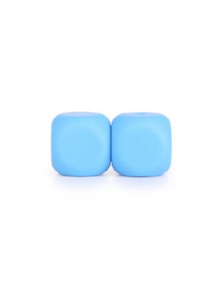 Silicone Dice Bead 16mm 10pcs Skyblue