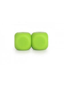 Silicone Dice Bead 16mm 10pcs Chartreuse