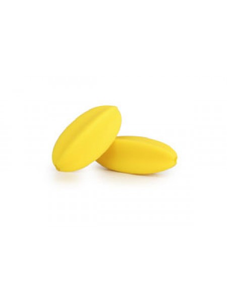 Silicone Starfruit 30x10mm 15pcs Yellow