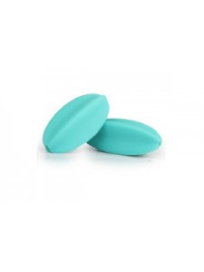 Silicone Starfruit 30x10mm 15pcs Turquoi