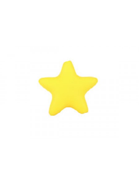 Silicone Star Bead 45mm 4pcs Yellow