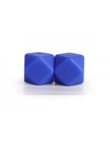 Silicone Hexagon 17mm 10pcs Navy Blue