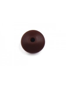 Silicone Lentil 12x7mm 20pcs Chocolate