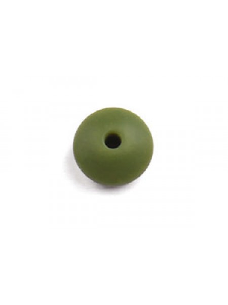 Silicone Lentil 12x7mm 20pcs Army Green