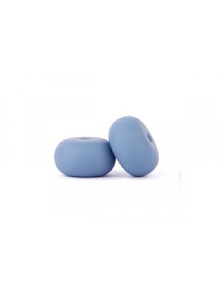 Silicone Abacus14x8mm 20pcs Powder Blue