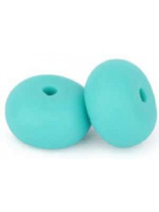 Silicone Abacus14x8mm 20pcs Turquoise