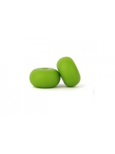 Silicone Abacus14x8mm 20pcs Chartreuse