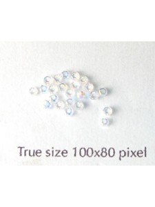 Swar Round Bead 2mm Clear AB