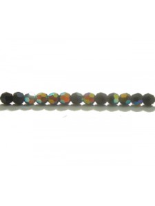 Swar Round Bead 3mm Jet AB