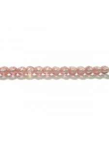 Swar Round Bead 3mm Light Rose