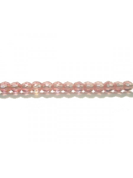 Swar Round Bead 3mm Light Rose