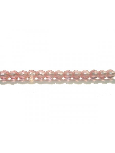 Swar Round Bead 3mm Light Rose