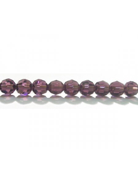 Swar Round Bead 4mm Amethyst