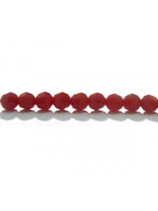 Swar Round Bead 4mm Dark Red Coral