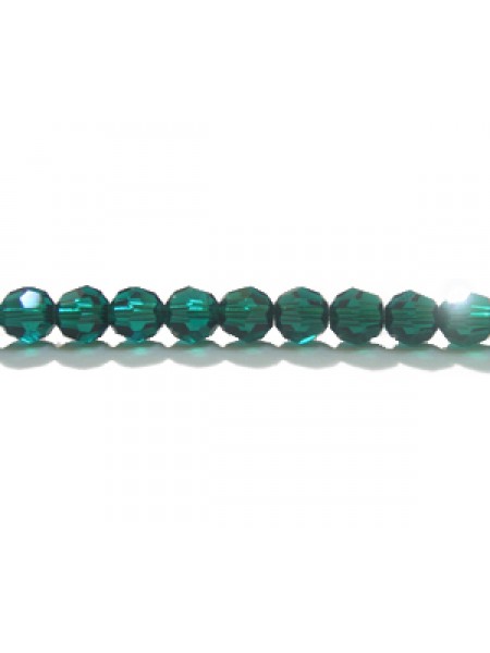 Swar Round Bead 4mm Emerald