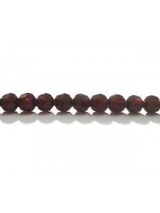 Swar Round Bead 4mm Garnet