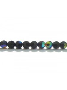 Swar Round Bead 4mm Jet AB