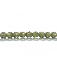 Swar Round Bead 4mm Khaki