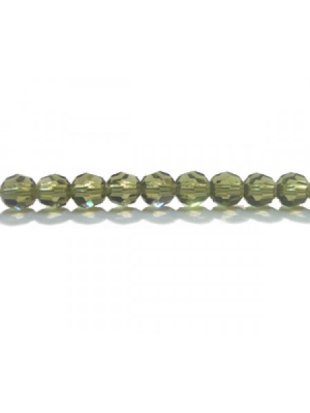 Swar Round Bead 4mm Khaki