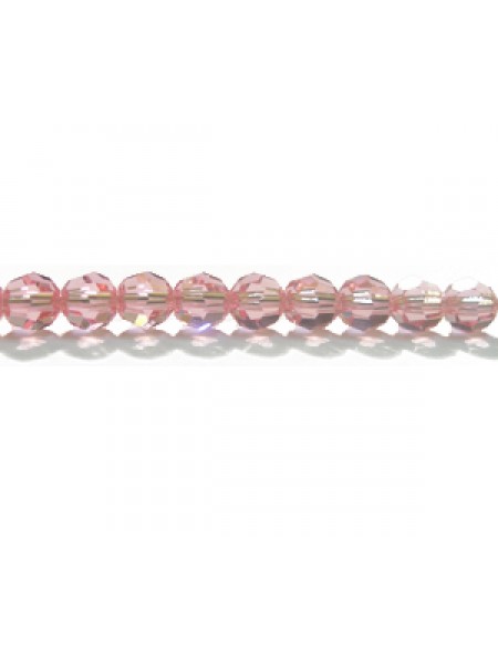 Swar Round Bead 4mm Light Rose