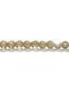 Swar Round Bead 4mm Lt. Colorado Topaz