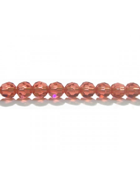 Swar Round Bead 4mm Padparadscha