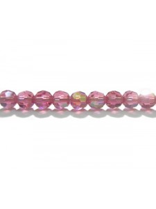 Swar Round Bead 4mm Rose AB