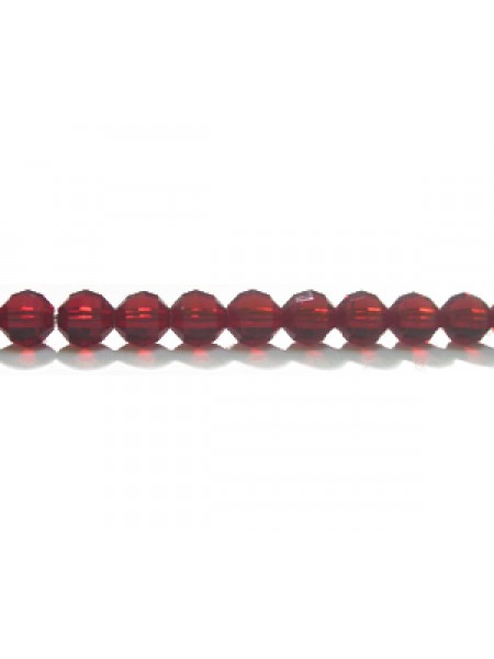 Swar Round Bead 4mm Siam Red