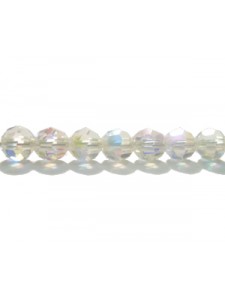 Swar Round Bead 5mm Clear Aurora Boreale