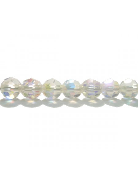 Swar Round Bead 5mm Clear Aurora Boreale