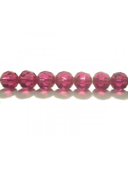 Swar Round Bead 5mm Fuchsia