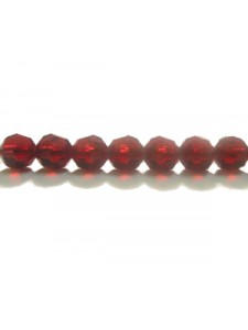 Swar Round Bead 5mm Siam Red