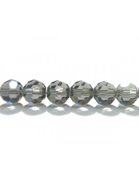 Swar Round Bead 6mm Black Diamond