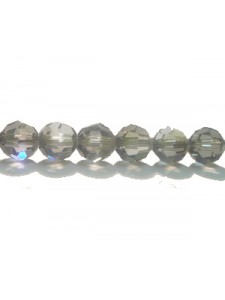 Swar Round Bead 6mm Clear Satin